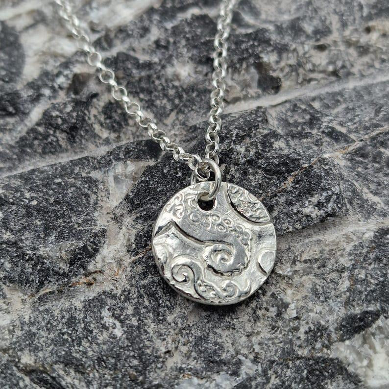 Handmade Kraken Tentacle Pendant – Solid Copper, Bronze Or Sterling Silver Octopus Deep Sea & Ocean Necklace