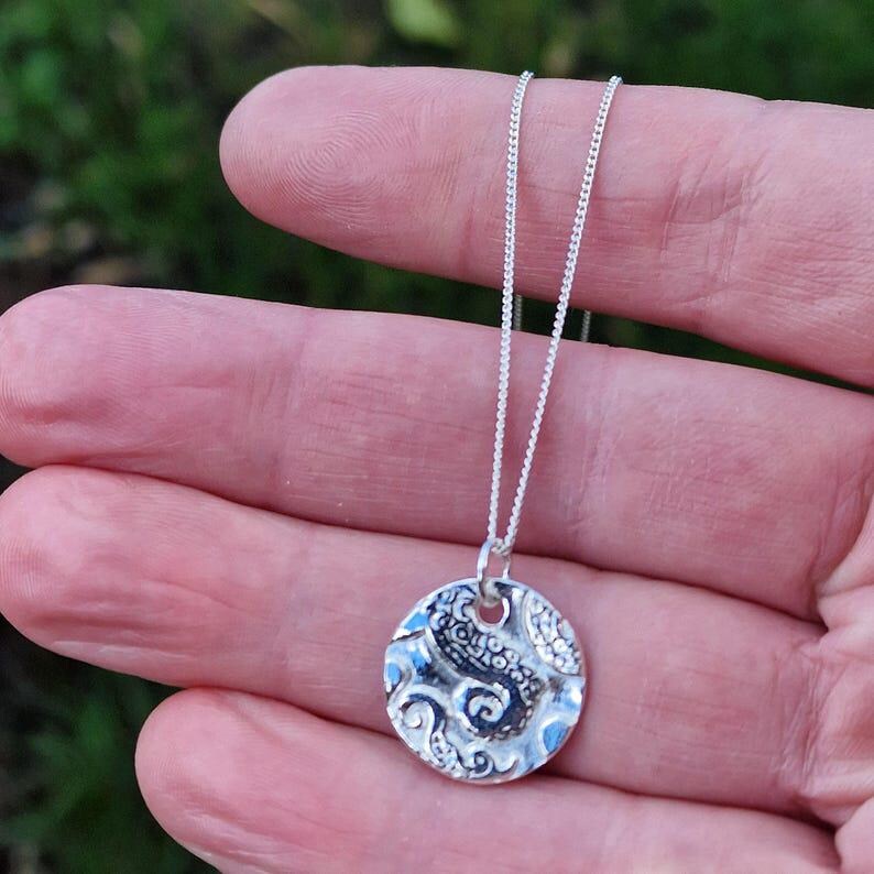 Handmade Kraken Tentacle Pendant – Solid Copper, Bronze Or Sterling Silver Octopus Deep Sea & Ocean Necklace