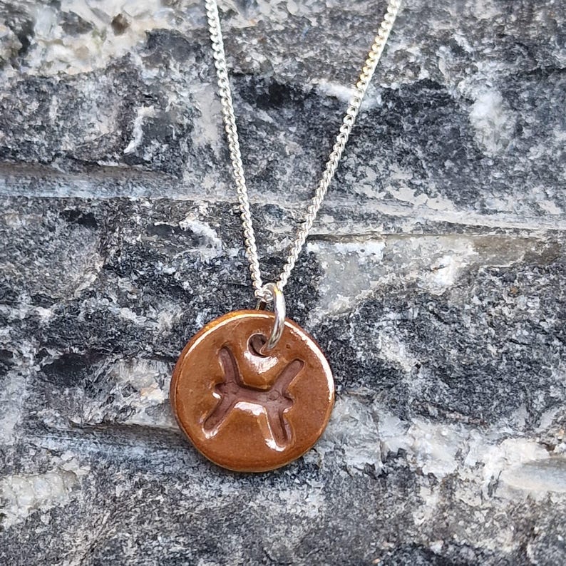 Handmade Zodiac Pendant Necklace, Libra / Scorpio Star Sign, Copper Astrology Jewellery, Birthday Gift