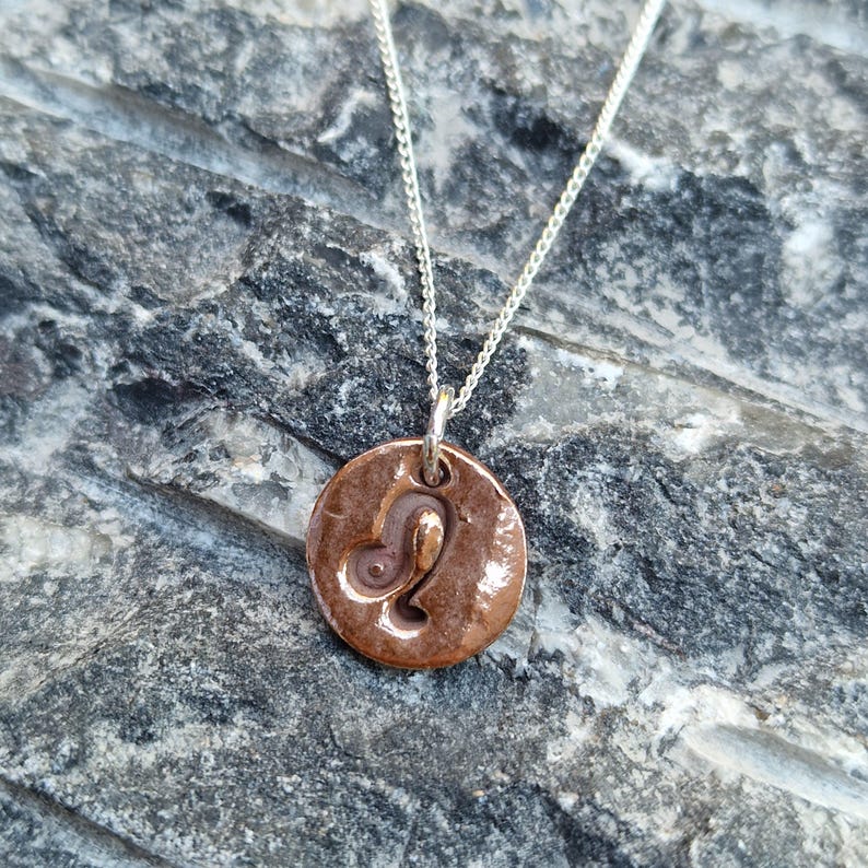 Handmade Zodiac Pendant Necklace, Libra / Scorpio Star Sign, Copper Astrology Jewellery, Birthday Gift