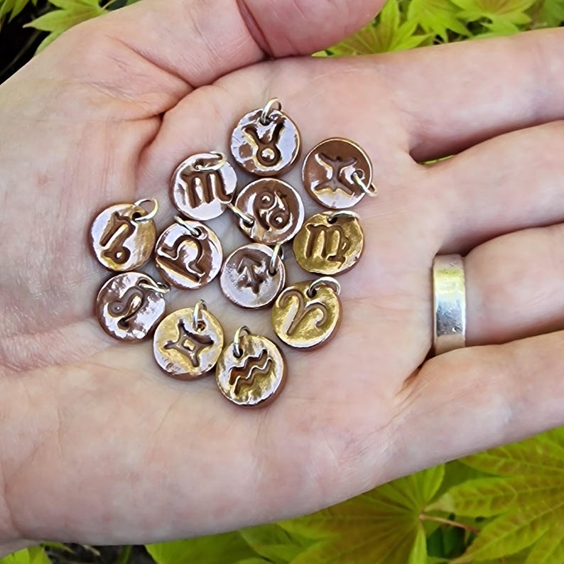 Handmade Zodiac Pendant Necklace, Libra / Scorpio Star Sign, Copper Astrology Jewellery, Birthday Gift