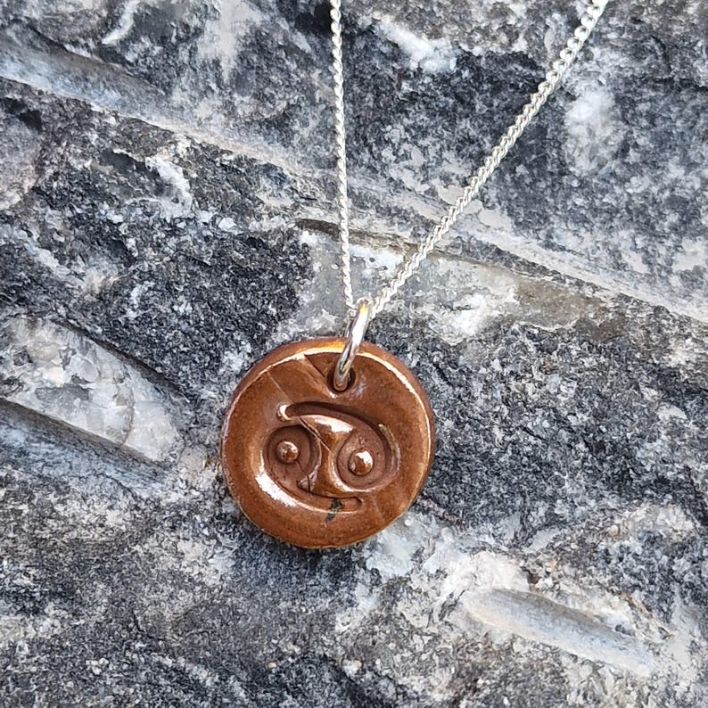 Handmade Zodiac Pendant Necklace, Libra / Scorpio Star Sign, Copper Astrology Jewellery, Birthday Gift