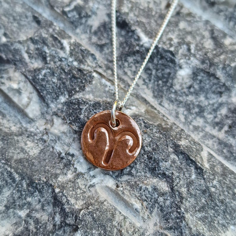 Handmade Zodiac Pendant Necklace, Libra / Scorpio Star Sign, Copper Astrology Jewellery, Birthday Gift