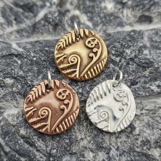 Bracken Copper, Sterling Silver Or Bronze Organic Pendant Handmade Botanical Fern Necklace, Nature-Inspired Woodland Jewellery