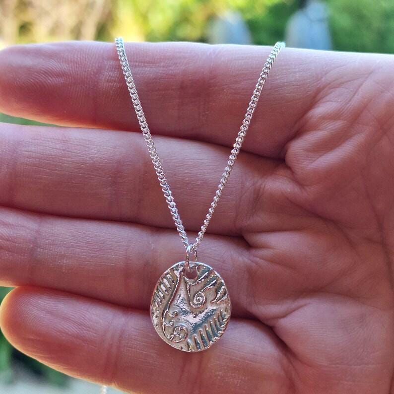 Bracken Copper, Sterling Silver Or Bronze Organic Pendant Handmade Botanical Fern Necklace, Nature-Inspired Woodland Jewellery