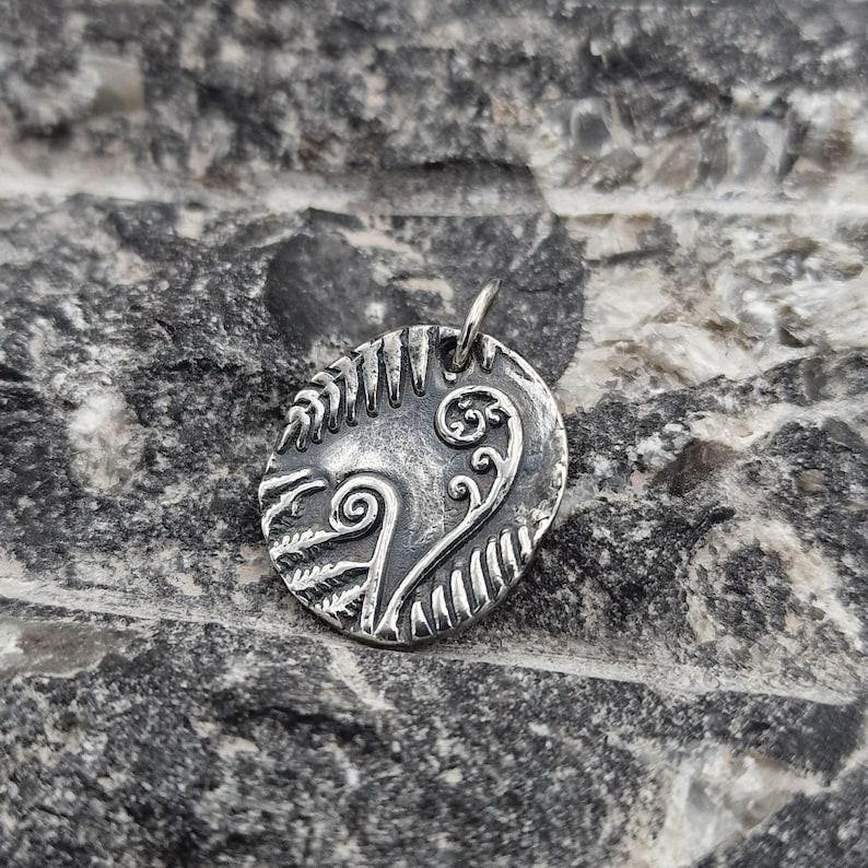 Bracken Copper, Sterling Silver Or Bronze Organic Pendant Handmade Botanical Fern Necklace, Nature-Inspired Woodland Jewellery
