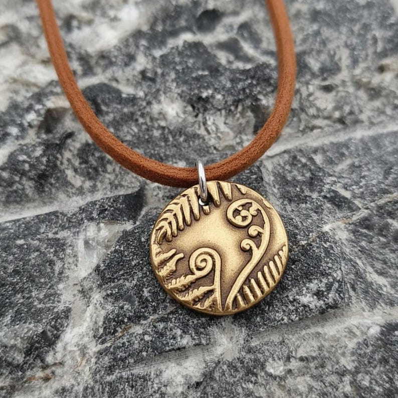 Bracken Copper, Sterling Silver Or Bronze Organic Pendant Handmade Botanical Fern Necklace, Nature-Inspired Woodland Jewellery
