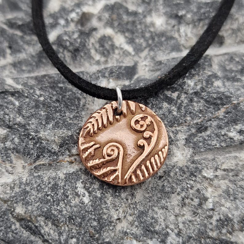 Bracken Copper, Sterling Silver Or Bronze Organic Pendant Handmade Botanical Fern Necklace, Nature-Inspired Woodland Jewellery
