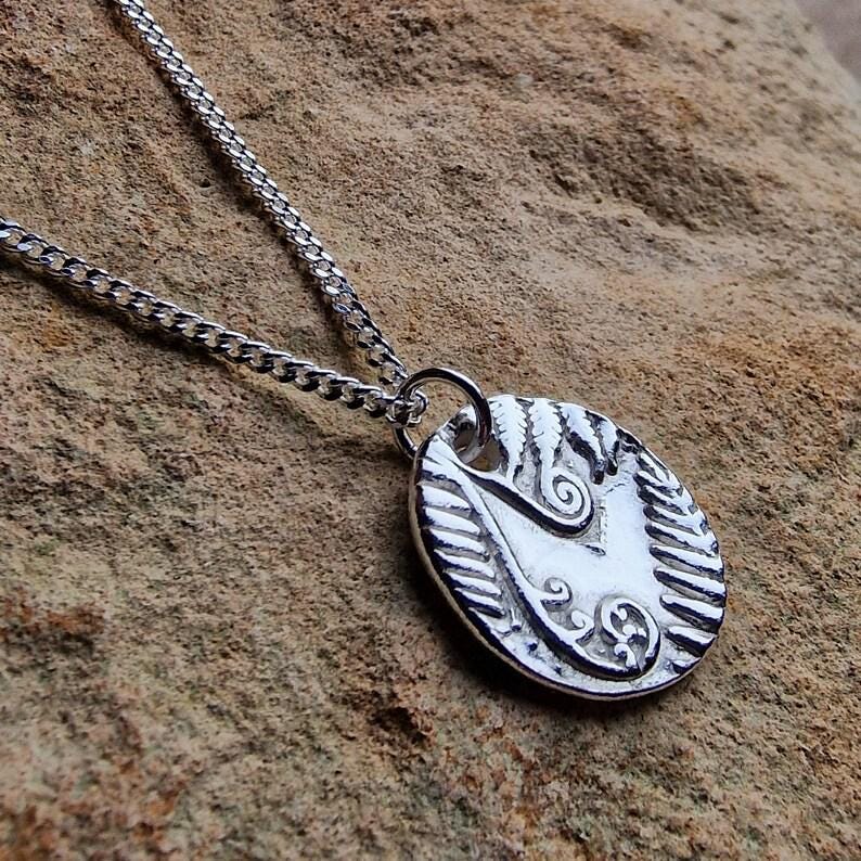 Bracken Copper, Sterling Silver Or Bronze Organic Pendant Handmade Botanical Fern Necklace, Nature-Inspired Woodland Jewellery