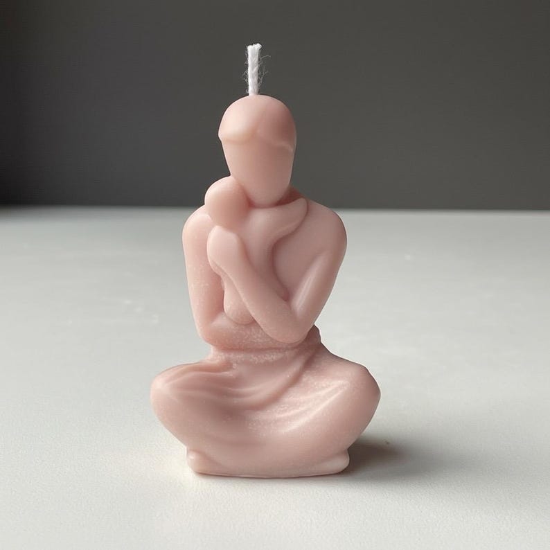 Father And Baby Lotus Candle| Natural Soy Wax | Essential Oils | Custom Colour | Free UK Delivery