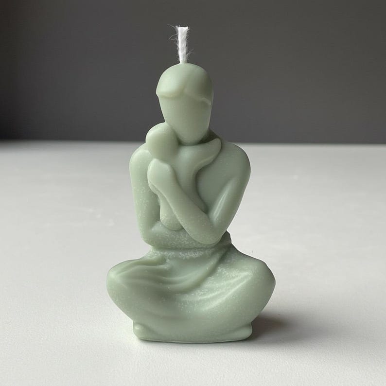 Father And Baby Lotus Candle| Natural Soy Wax | Essential Oils | Custom Colour | Free UK Delivery