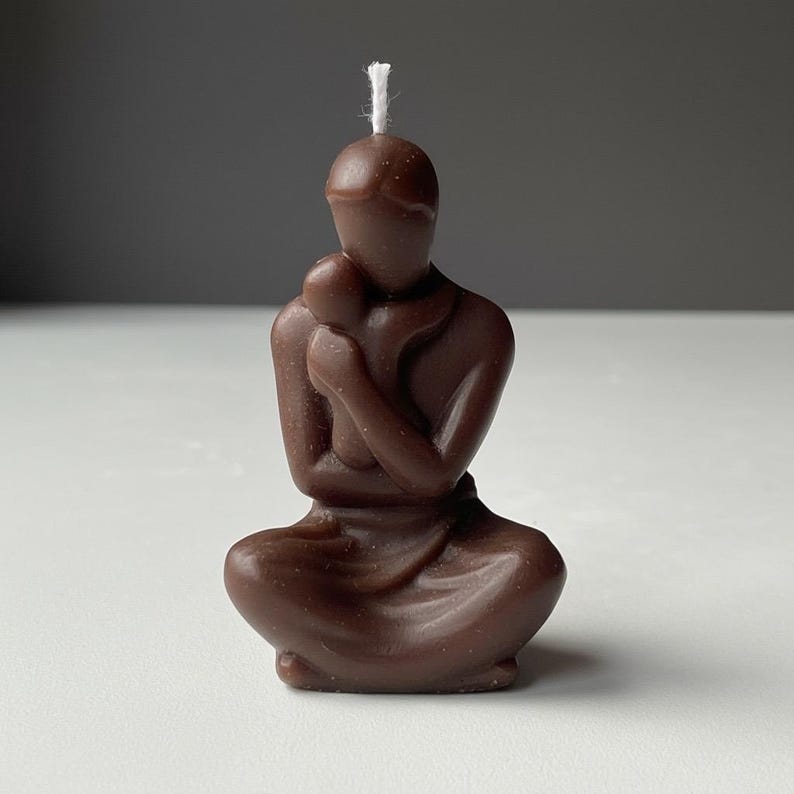 Father And Baby Lotus Candle| Natural Soy Wax | Essential Oils | Custom Colour | Free UK Delivery