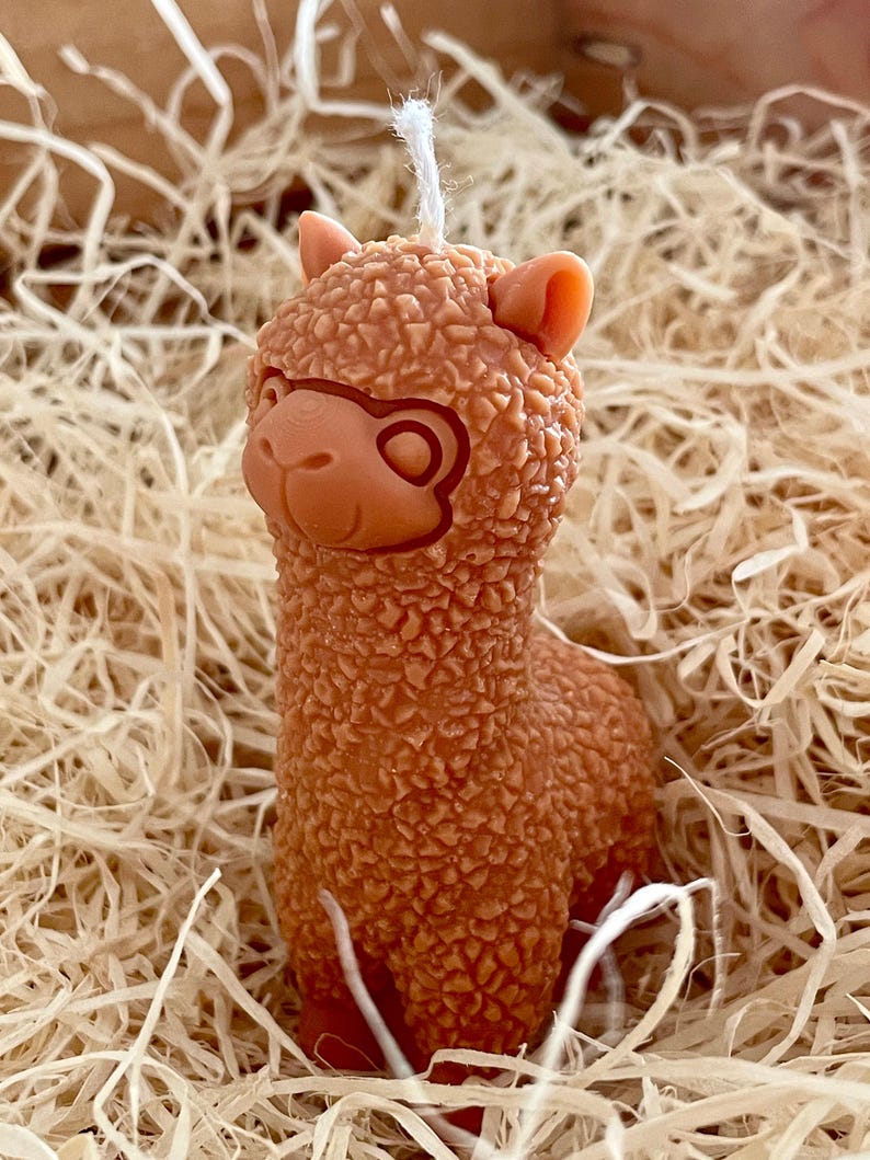 Handmade Alpaca / Llama Candle – Pure Soy Wax, Custom Scent, Free UK Postage