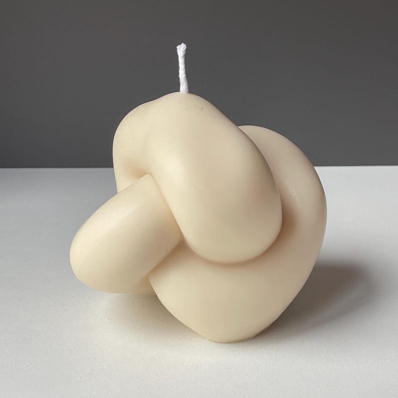 Minimal Sculptural Candle Set | Bubble, Knot & Ribbed Pillar