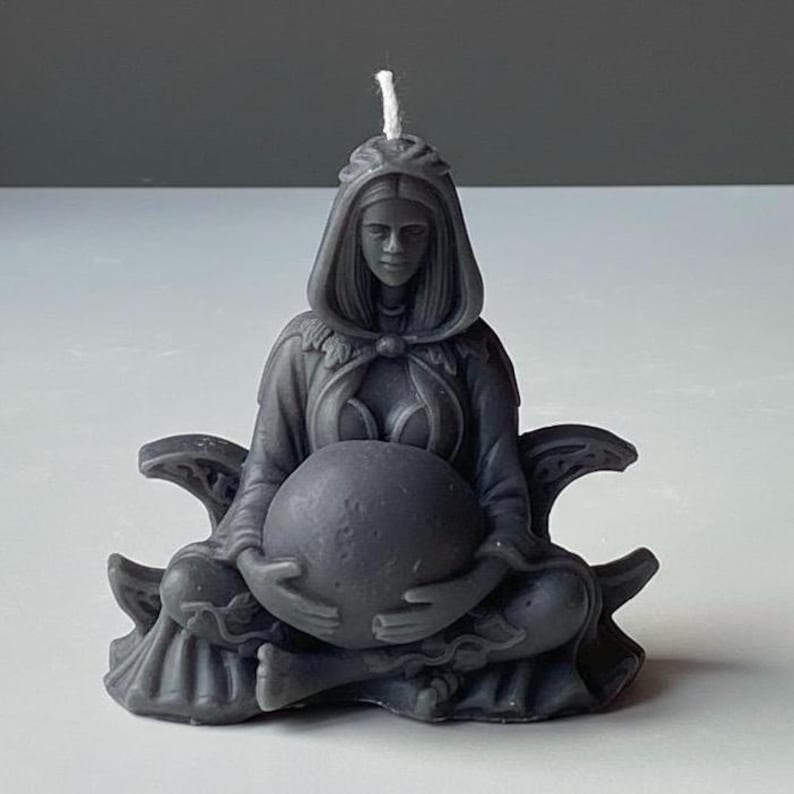 Maiden, Mother And Crone Candle Triple Moon Altar & Spiritual Candle Made in Leicestershire