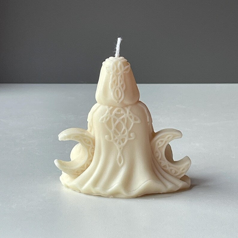Maiden, Mother And Crone Candle Triple Moon Altar & Spiritual Candle Made in Leicestershire