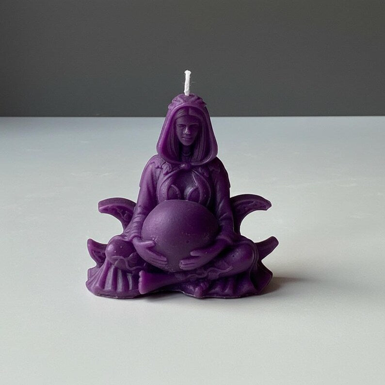 Maiden, Mother And Crone Candle Triple Moon Altar & Spiritual Candle Made in Leicestershire