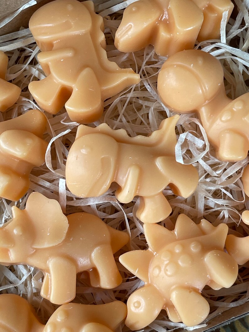 Dino Wax Melts – Pumpkin Spice Scented Mini Dinosaurs | Soy Wax Melts | Handmade Autumn Gift | Cosy Scent | Free UK Post