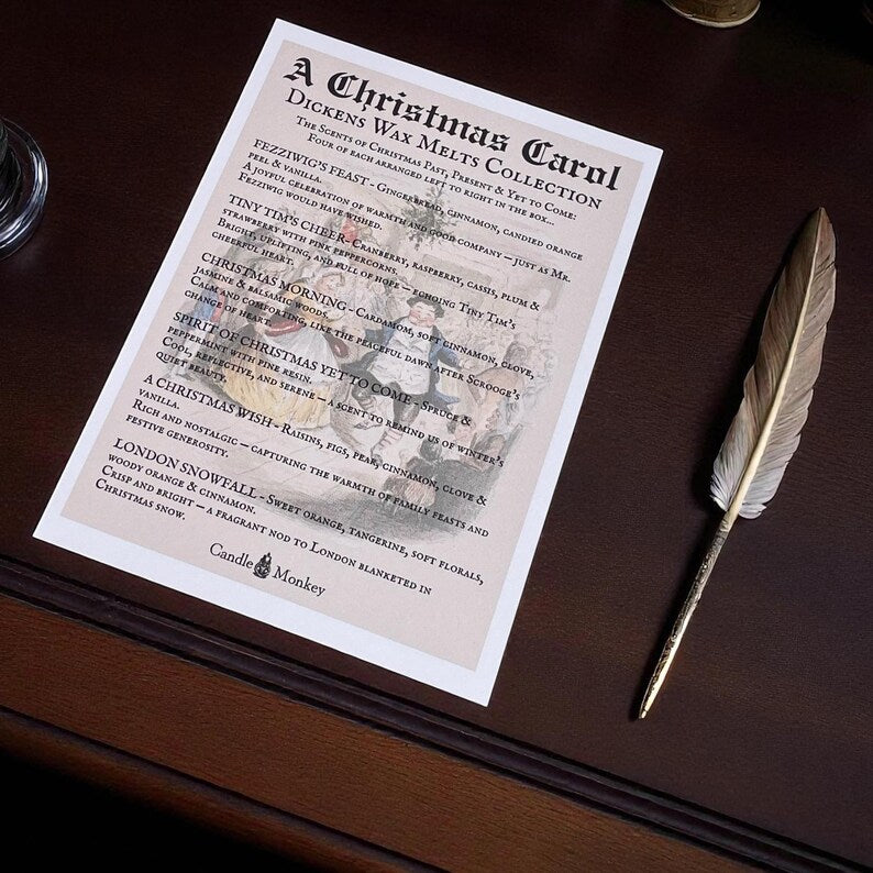 A Christmas Carol Soy Wax Melts Gift Set – Dickens Christmas Collection, Victorian Christmas Scents, Handmade Festive Gift- Free UK Delivery