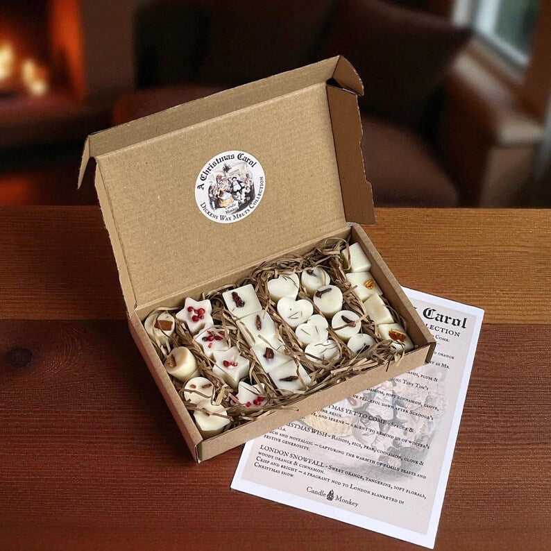 A Christmas Carol Soy Wax Melts Gift Set – Dickens Christmas Collection, Victorian Christmas Scents, Handmade Festive Gift- Free UK Delivery