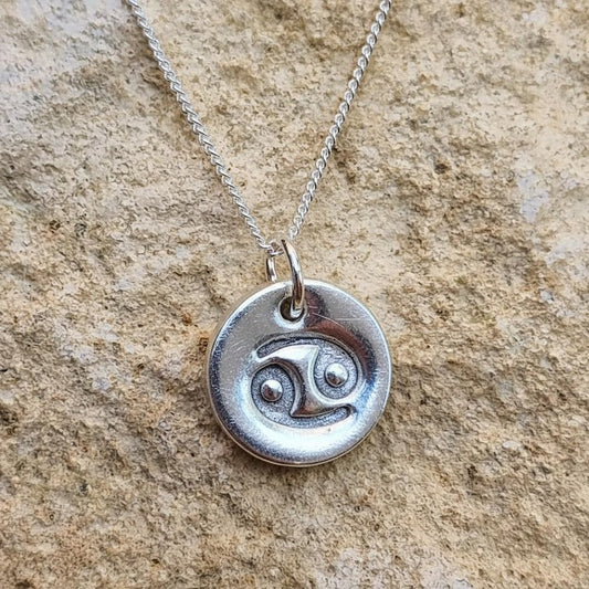 White Boar Forge Handmade Sterling Silver Zodiac Necklace | All 12 Star Signs | 925 Astrology Pendant | Handcrafted Sun Sign Talisman