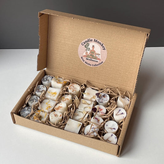 Wellness Collection Of 16 Wax Melts or 24 Wax melts. Pure Essential Oils and Botanicals No Colour Or Artificial Fragrances. Free UK Post
