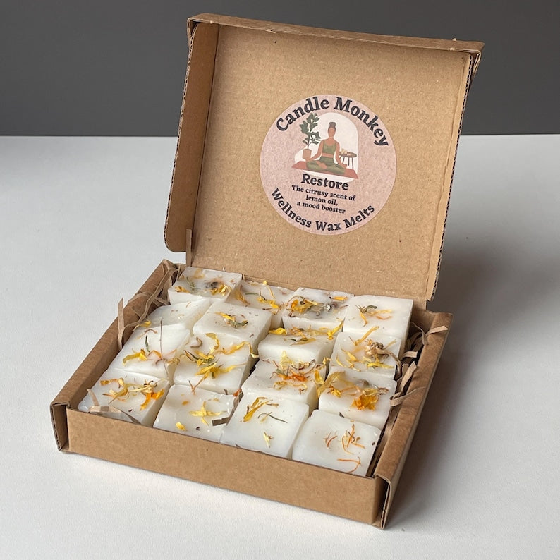 Wellness Collection Of 16 Wax Melts or 24 Wax melts. Pure Essential Oils and Botanicals No Colour Or Artificial Fragrances. Free UK Post