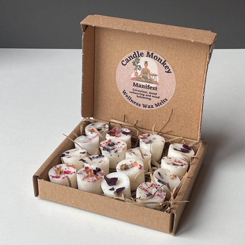 Wellness Collection Of 16 Wax Melts or 24 Wax melts. Pure Essential Oils and Botanicals No Colour Or Artificial Fragrances. Free UK Post