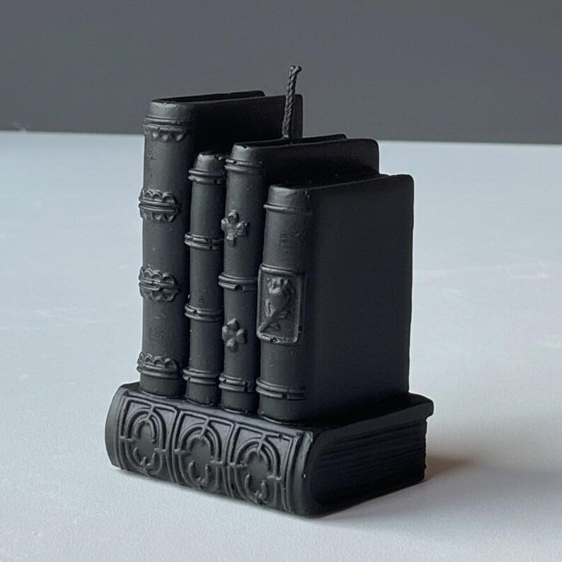 Mini Book Stack Candle | Literary Décor | Wax Sculpture Handmade in Leicestershire Free Post To UK