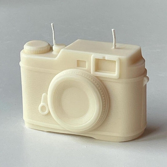 Compact Camera 2 Wick Candle, Rangefinder Sculpture, Photography Inspired Décor