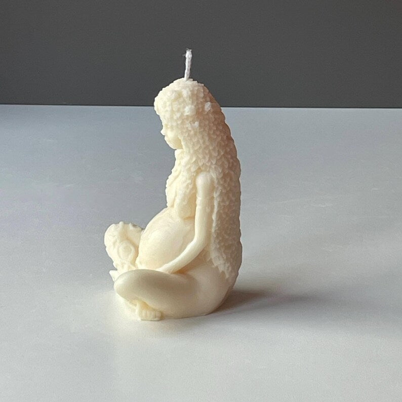 Mother Earth Candle –  11cm Gaia Ritual Candle | Colour Fragrance Choice, Ancient Pagan & Wiccan Traditions Made in Leicestershire
