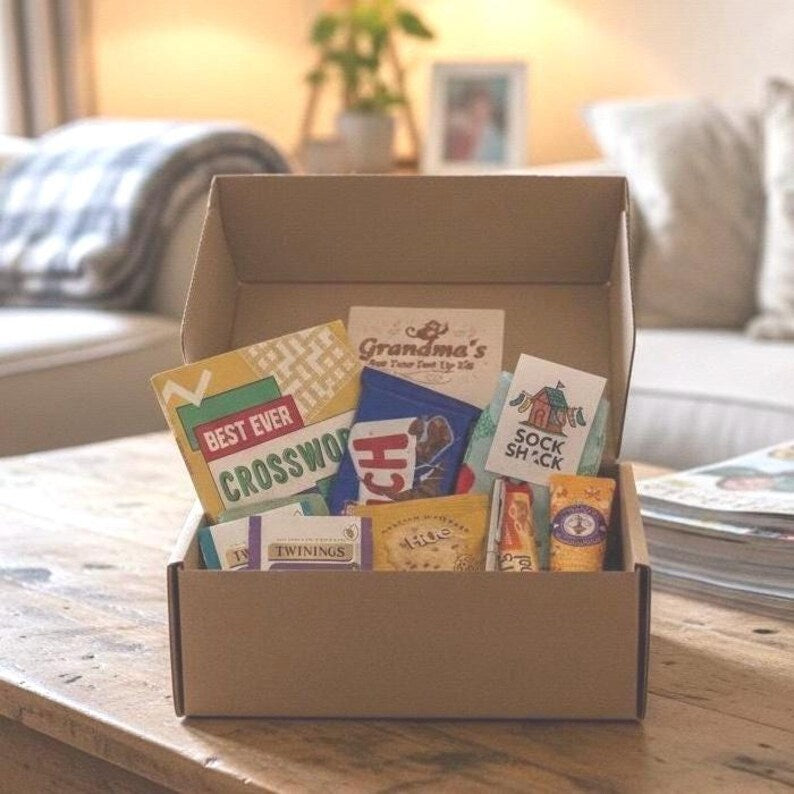 Personalised “Put Your Feet Up” Gift Hamper for Grandma – Thoughtful Pamper Treats for Nan, Mum, Auntie – Free UK Delivery