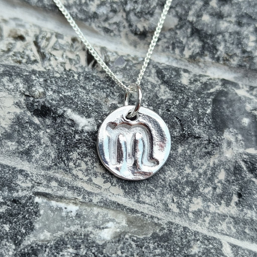 White Boar Forge Handmade Sterling Silver Zodiac Necklace | All 12 Star Signs | 925 Astrology Pendant | Handcrafted Sun Sign Talisman