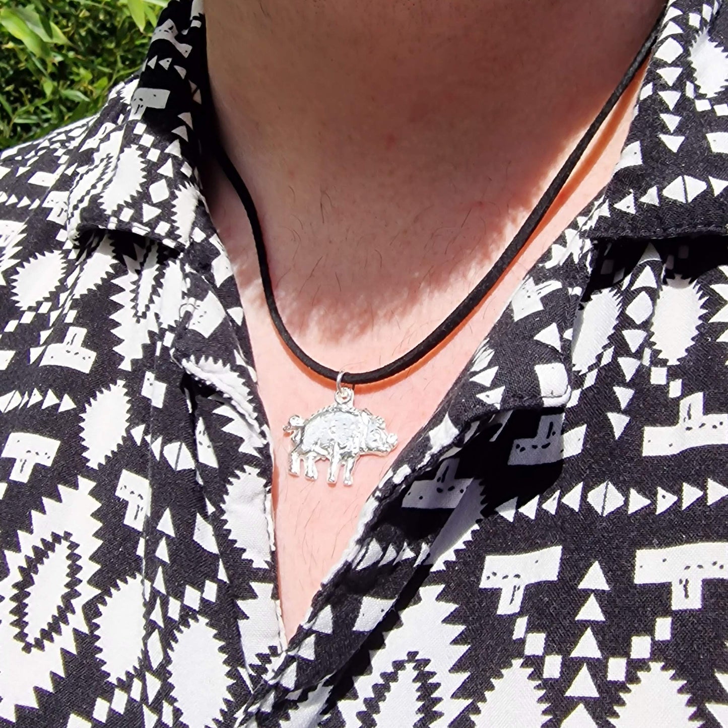 White Boar Forge Sterling Silver Bosworth The Boar Pendant Handmade In Leicestershire Richard III Historical Wild Pig Necklace