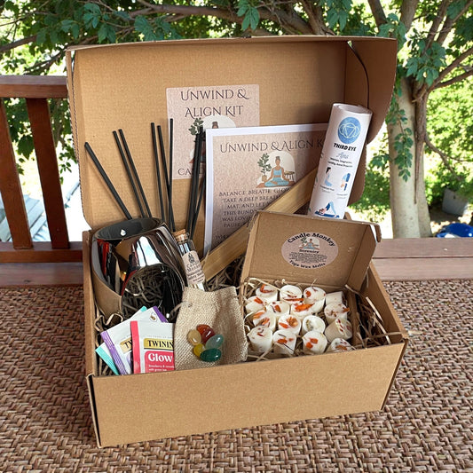 Unwind & Align Yoga Chakra Gift Set – Cute Natural Birthday Yogi Hamper Free UK Post