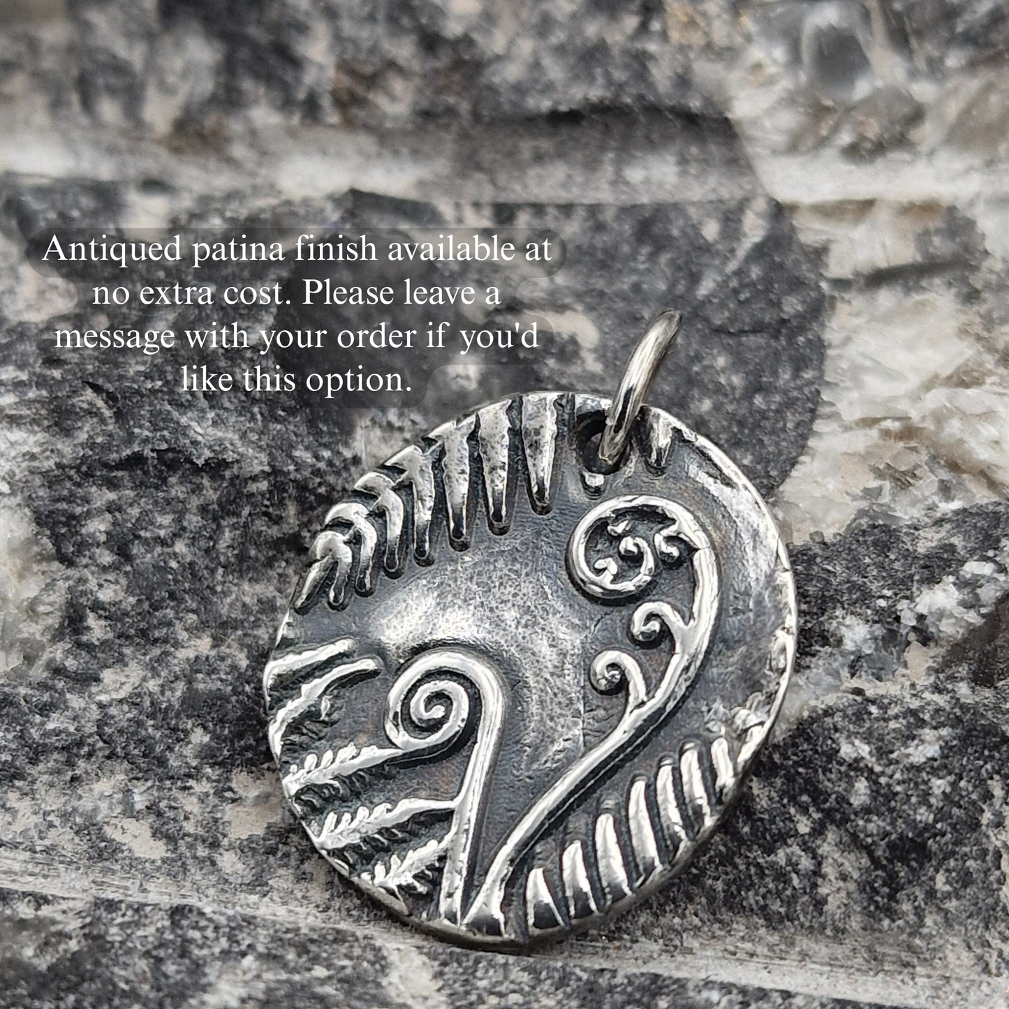 White Boar Forge Bracken Sterling Silver Organic Pendant Handmade Botanical Fern Necklace, Nature-Inspired Woodland Jewellery