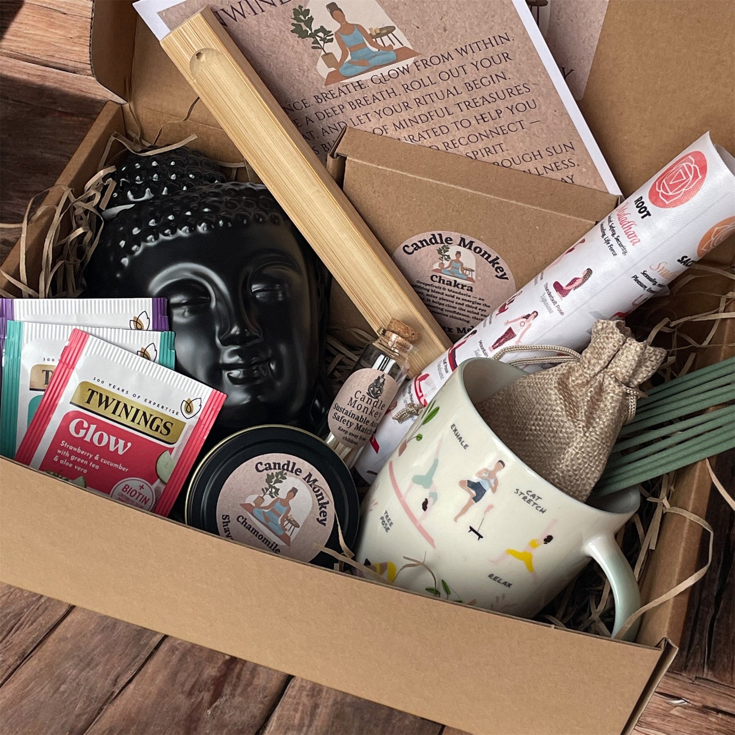 Unwind & Align Yoga Chakra Gift Set – Cute Natural Birthday Yogi Hamper Free UK Post