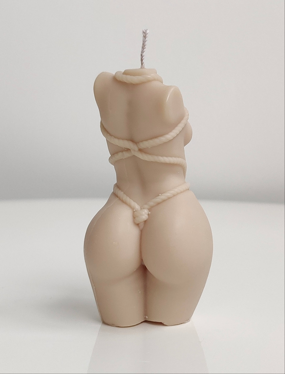 Bondage Shibari Goddess Nude Beige Skin Tone Candle Handmade in Leicestershire Free UK Post