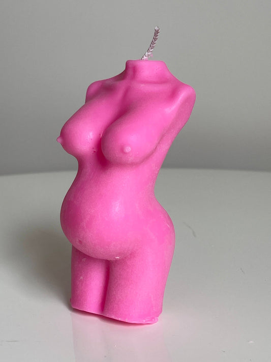 Hand Made Barbie Pink Sculpture Human Nude Lovely Pregnancy Goddess Candle 70 Gorgeous Scents Free UK Post