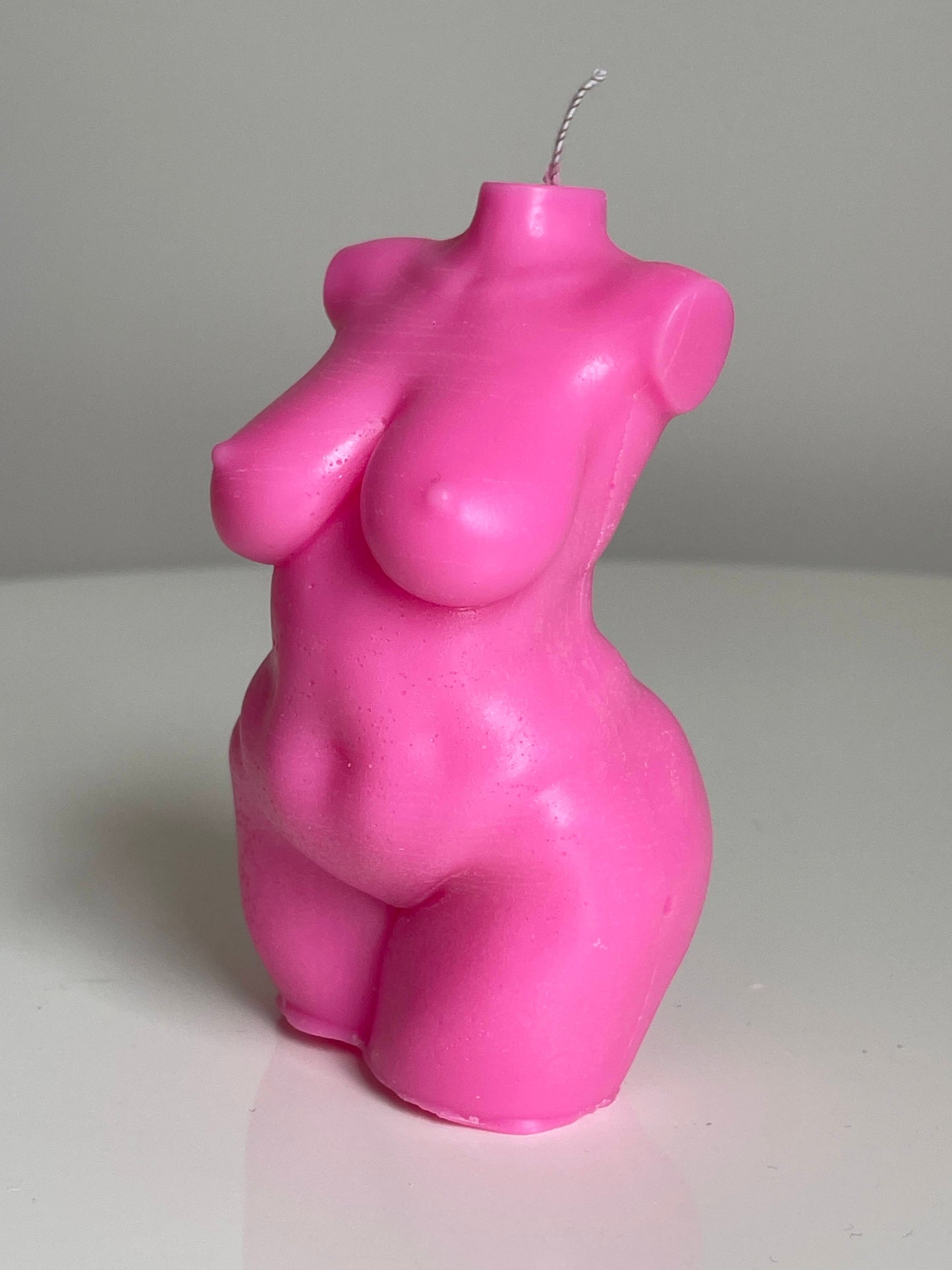 Rubens Hélène Hot Pink Hand Made Curvy Body Torso Natural Beauty Figure Art Sculpture Natural Goddess Soy Candle Bespoke Scent Free UK Post