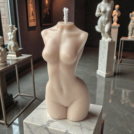 Handmade Aphrodite Nude Goddess Candle - Classical Female Sculpture, Custom Colour & Scent, Soy or Beeswax, Free UK Post