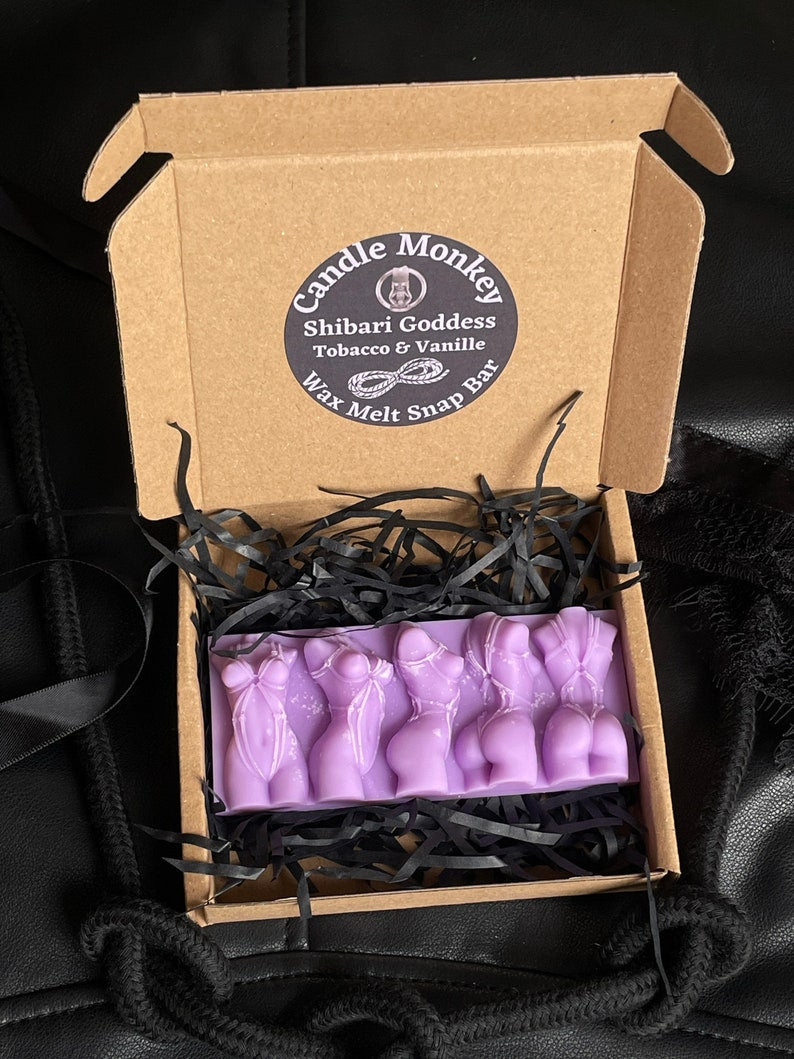 Shibari Goddess Sexy Bondage Soy Blend Lilac Wax Melt Snap Bar Eco Packaging. Free UK Post
