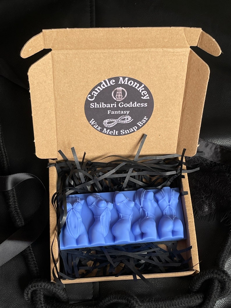 Shibari Goddess Sexy Bondage Soy Blend Blue Wax Melt Snap Bar Eco Packaging. Free UK Post