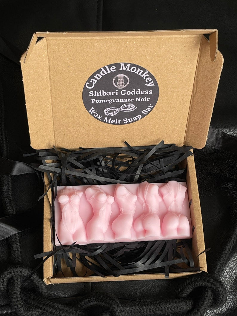 Shibari Goddess Sexy Bondage Soy Blend Pink Wax Melt Snap Bar Eco Packaging Gift 100 Fragrances Set Free UK Post