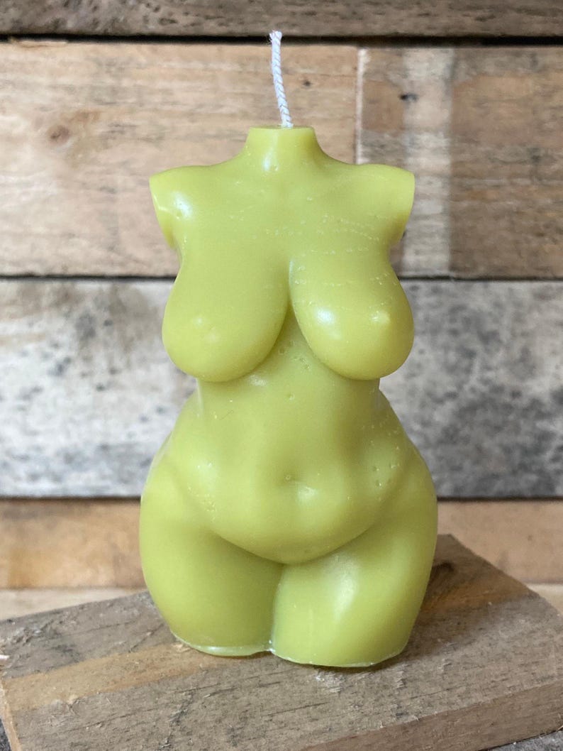 Rubens Hélène Green Hand Made Curvy Body Torso Natural Beauty Figure Art Sculpture Natural Goddess Soy Candle Bespoke Scent Free UK Post