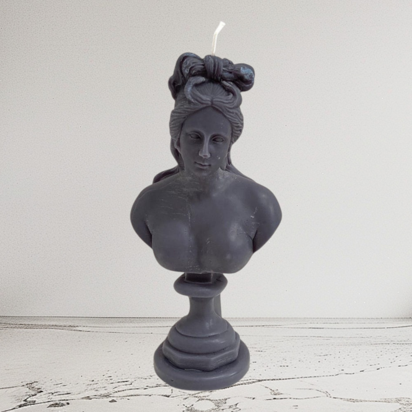 Greek Goddess Of Love Aphrodite Large Bust 14.5cm Graphite Black Soy Candle 100 Fragrances Free UK Post