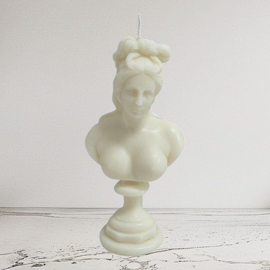 Greek Goddess Of Love Aphrodite Large Bust 14.5cm Ivory Soy Candle 100 Fragrances Free UK Post