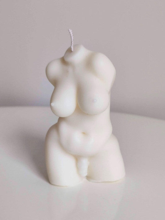 Ivory Sculpture Candle Transgender Transexual Nude Skin Tone Huge Choice Of Fragrances / Colours Handmade in Leicestershire Free UK Post