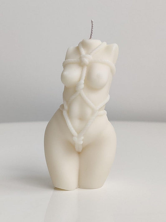 Bondage Shibari Goddess Nude Ivory Skin Tone Candle Handmade in Leicestershire Free UK Post