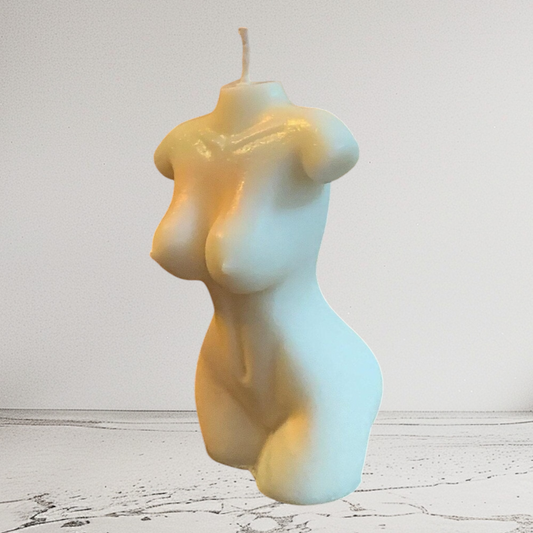 Hand Made Venus Goddess Of Love Ivory Body Torso Female Art Sculpture Soy Candle Bespoke Scent & Colour Free UK Post